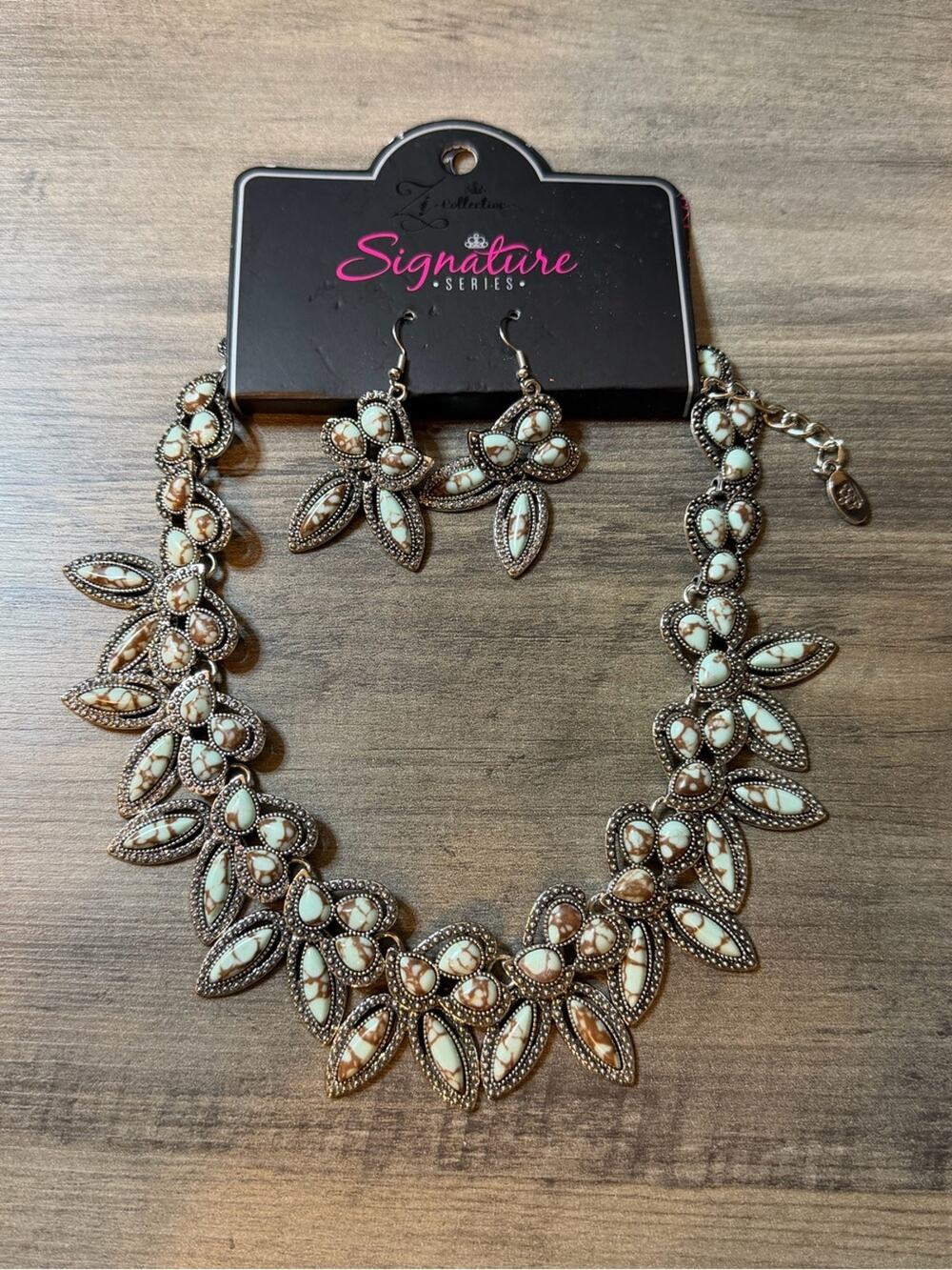 April Zi Collection Signature Series Statement necklace &earrings #944 Paparazzi